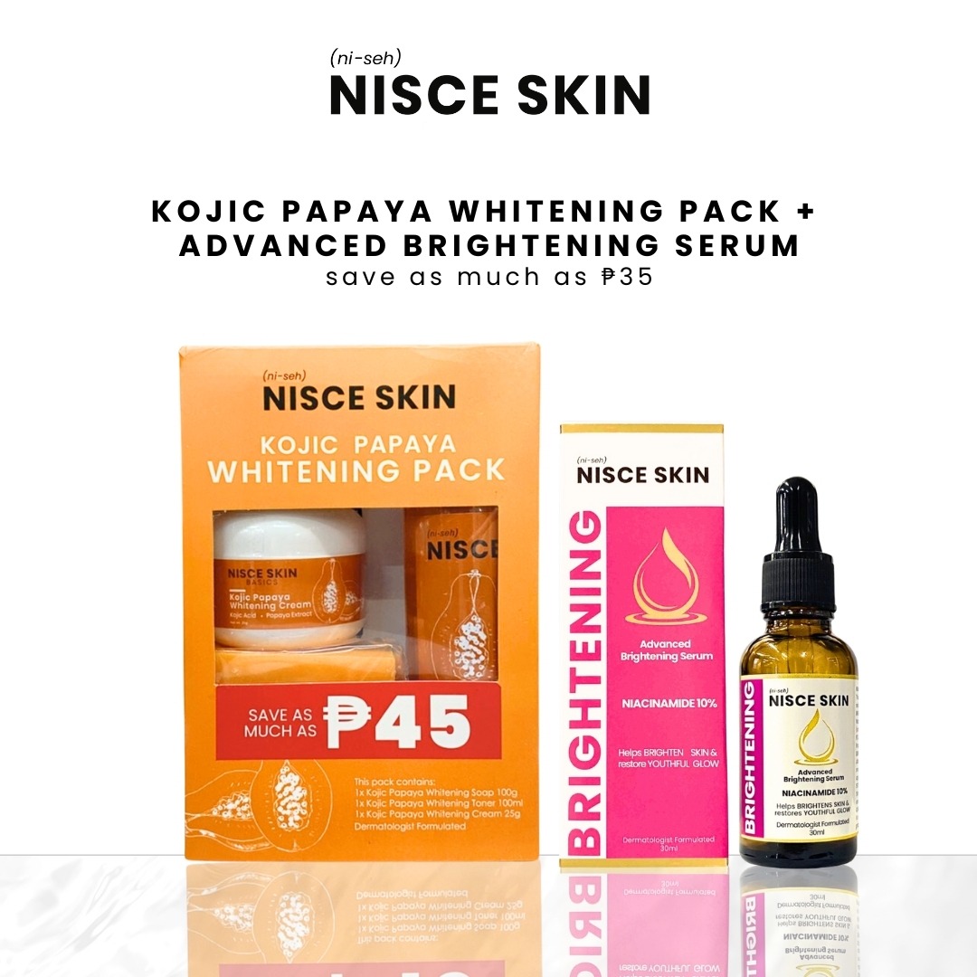 Kojic Papaya Whitening Pack + Brightening Serum